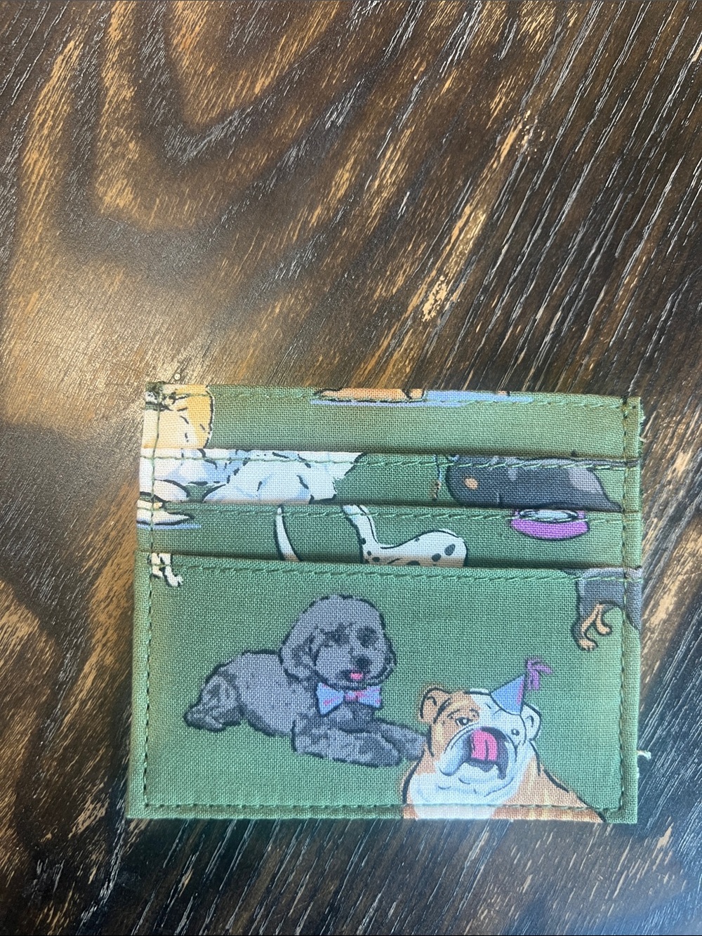 Vera Bradley Dog Park Green Card Holder